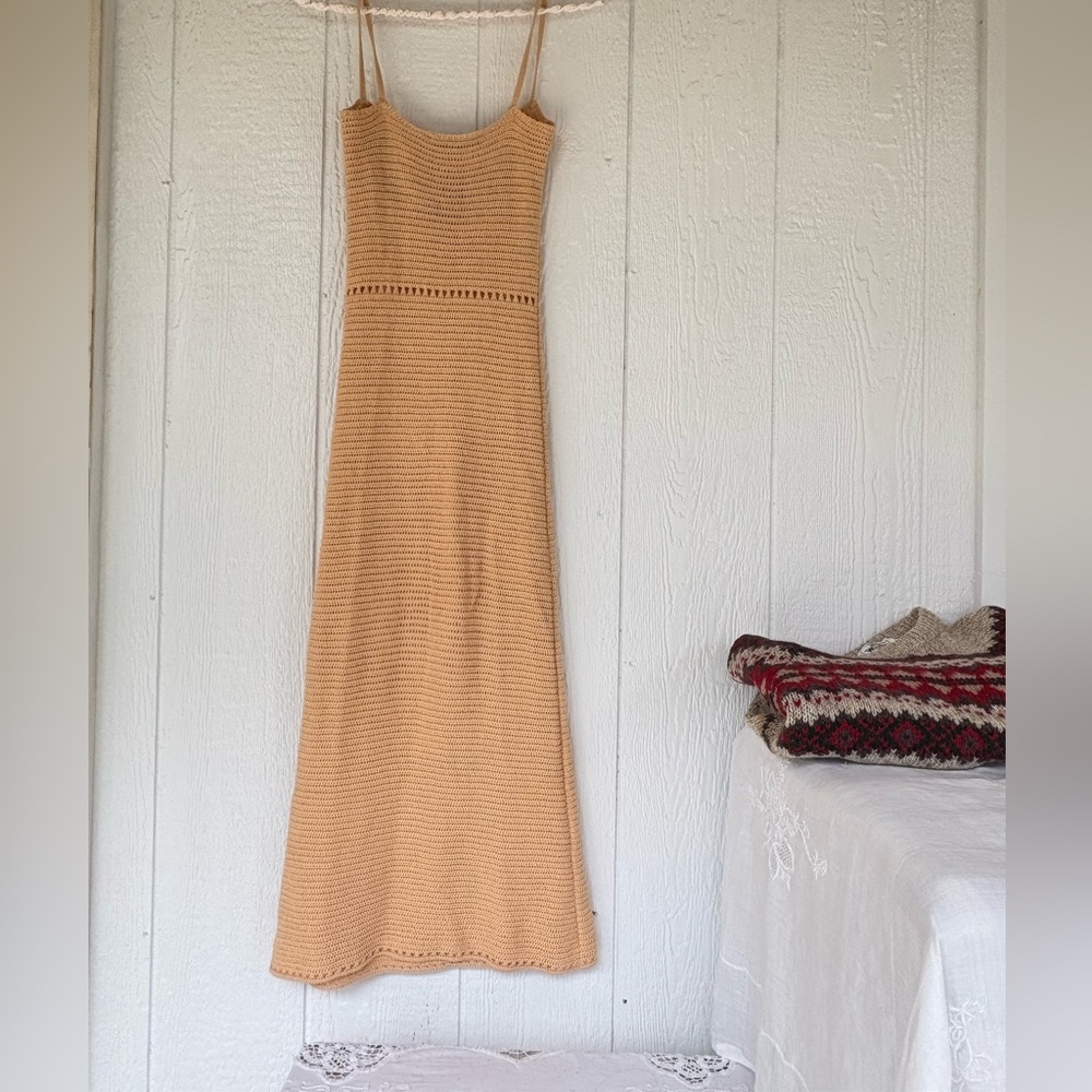 Zara Tan Knit Dress - Picture 2 of 5